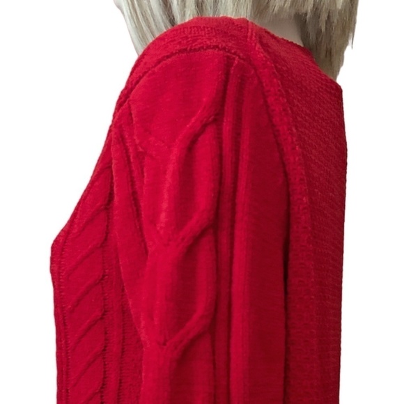 J. Jill Chenille Cable Knit Pullover Sweater Crew Neck Cosy Super Soft Size M/T - Picture 9 of 13
